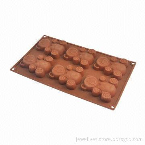 6 Teddy Bear Silicone Bakeware